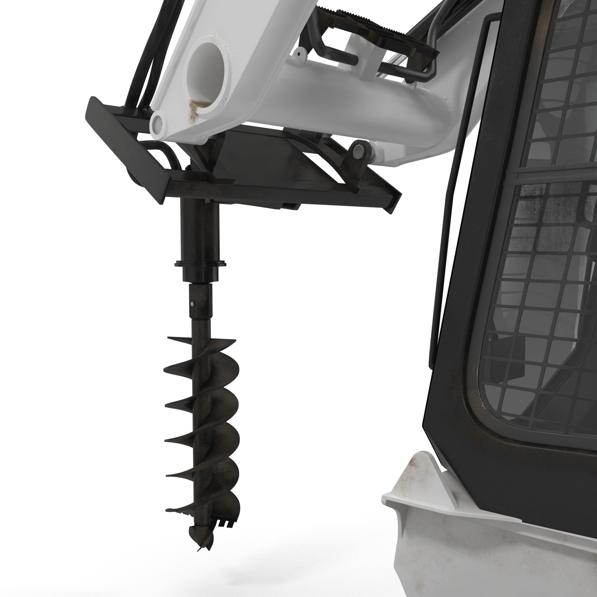 compact tracked loader auger 3d model