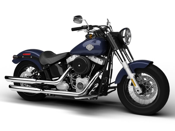 3d Model Harlej Devidson Fls Softail Slim 2015 Turbosquid 943690