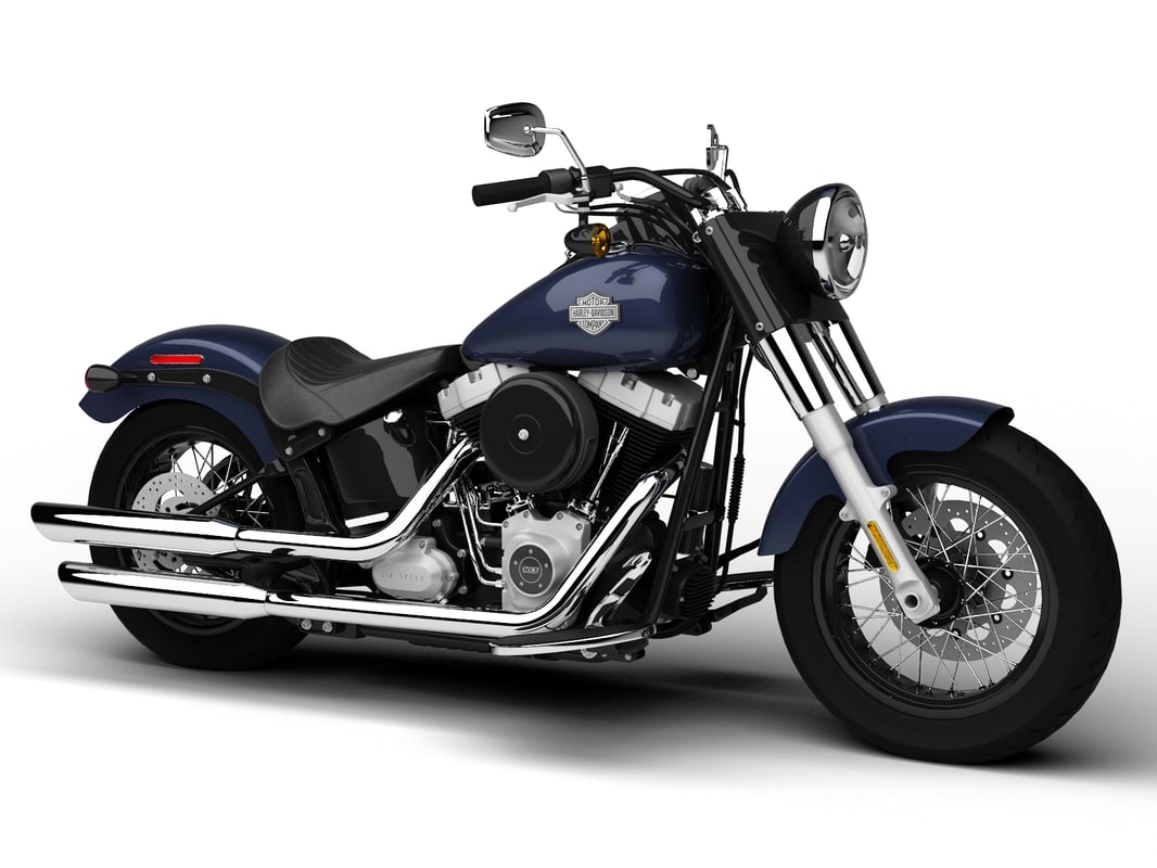 3d model  harley  davidson  fls softail slim