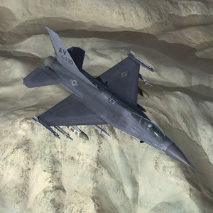 f16c falcon jet fighter 3d model