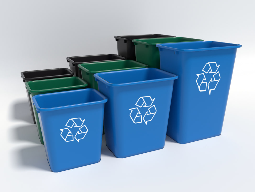 waste baskets allsource 3d obj