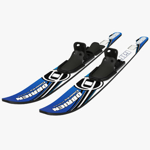 3d water skis model