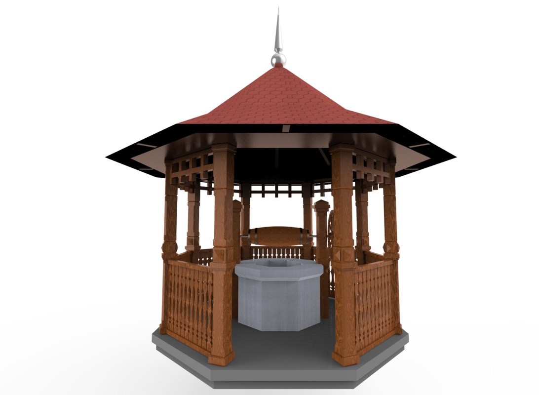 gazebo 3d model