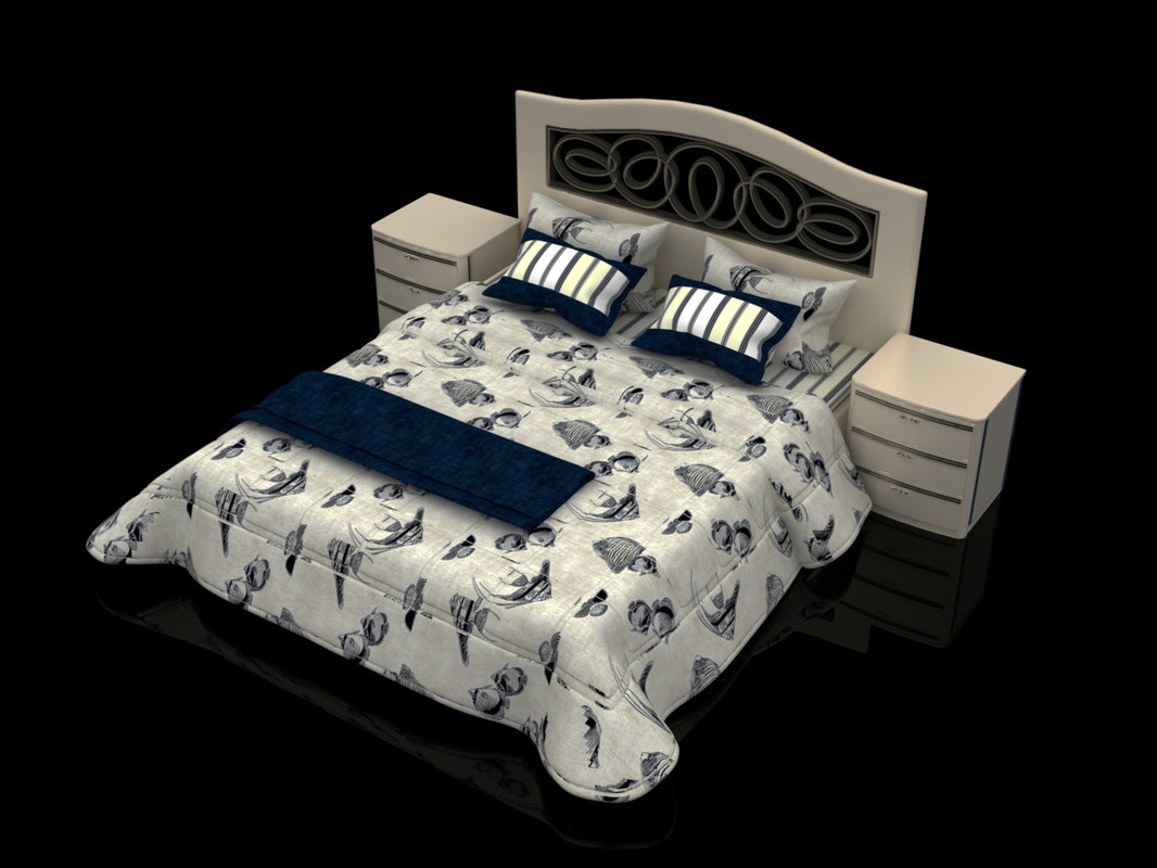 Sea Design Double Bed 3d Model