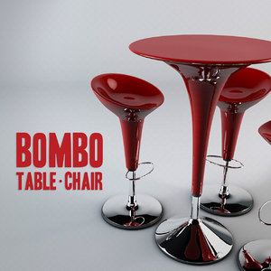 bombo table chair 3d 3ds