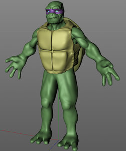3d turtle ninja man model