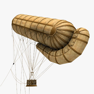 military german observation balloon 3d model