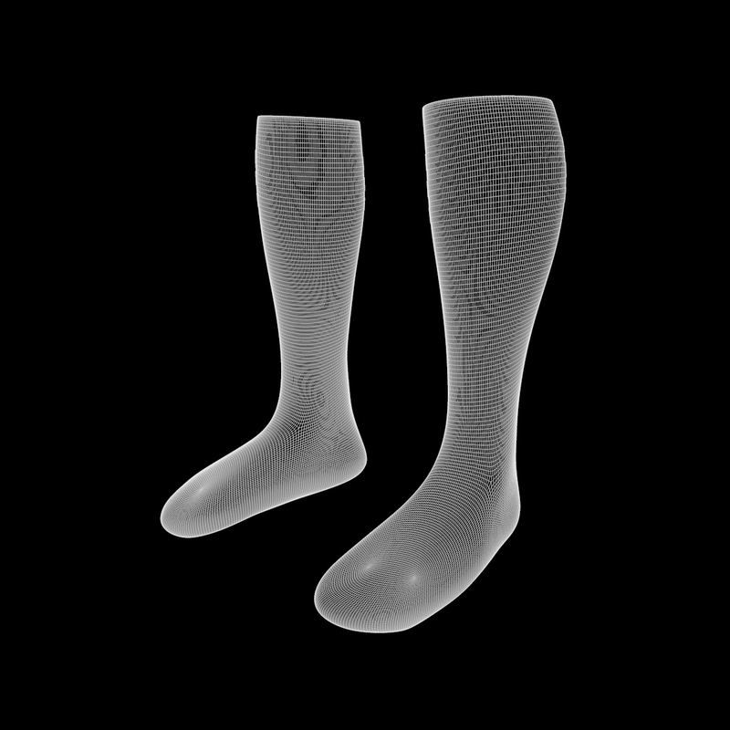 3d socks modelled model