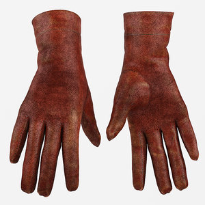 leather women s gloves 3d fbx