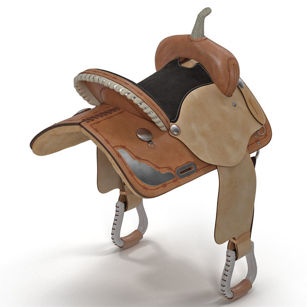 saddles set realistic 3d model