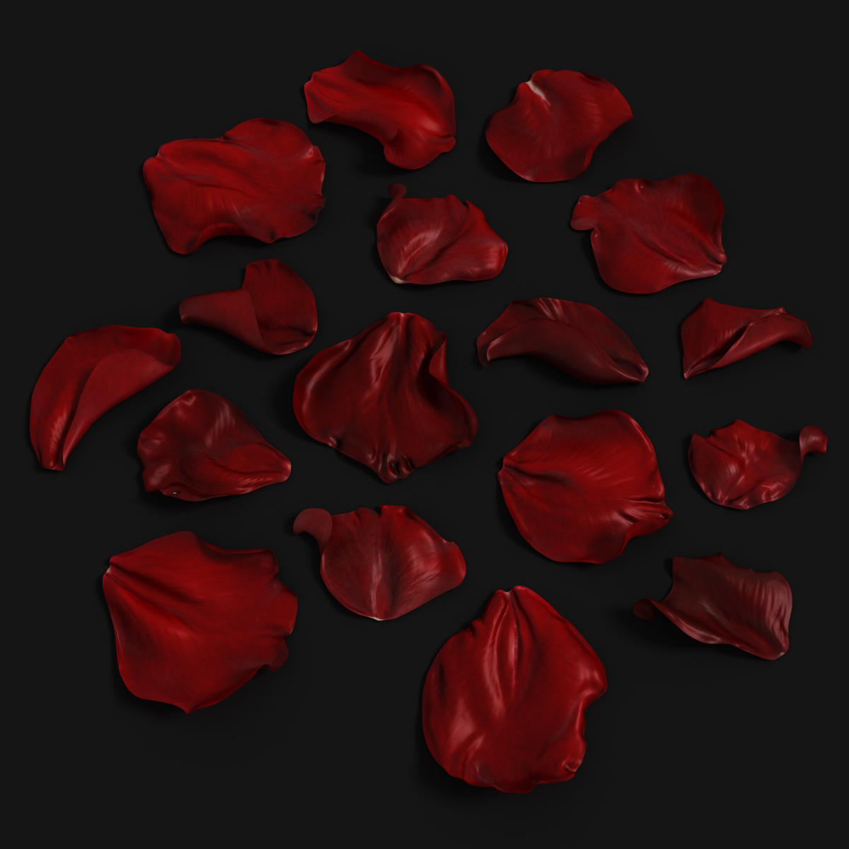 x realistic rose petals