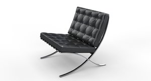 mies van barcelona chair 3d model