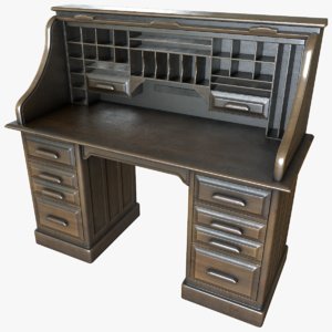 antique desk 3d max