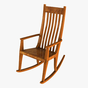 classic rocking chair 3d model