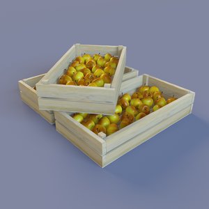 3d model ripe apples bright