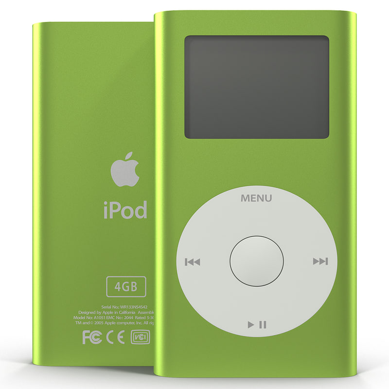 Ipod Mini Green 3d Model