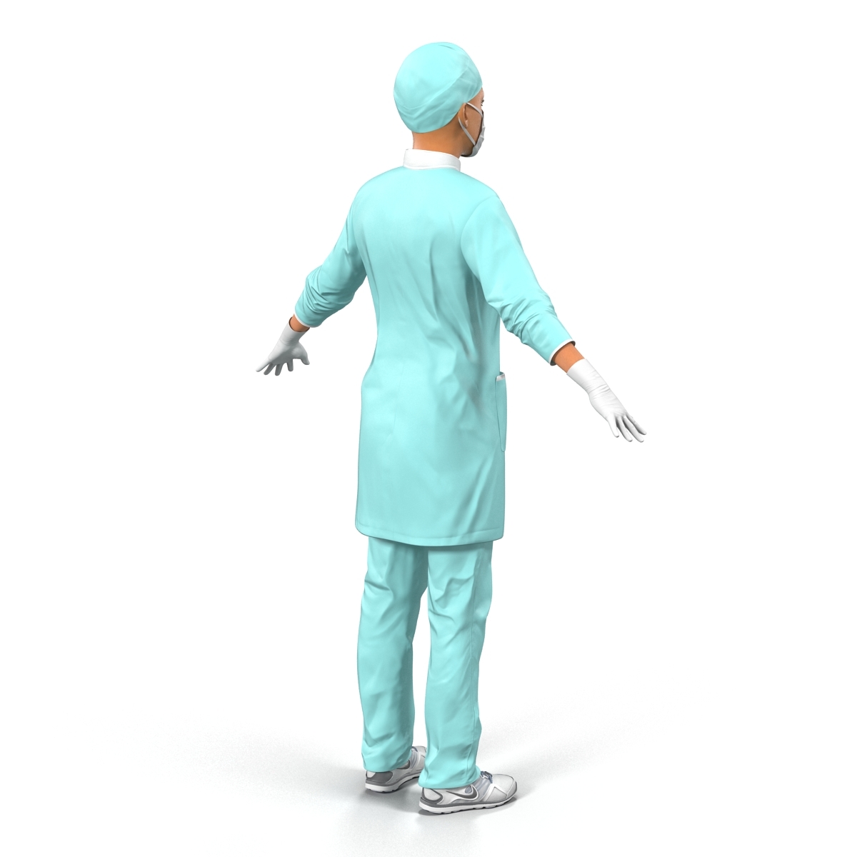 3d model doctors set modeled