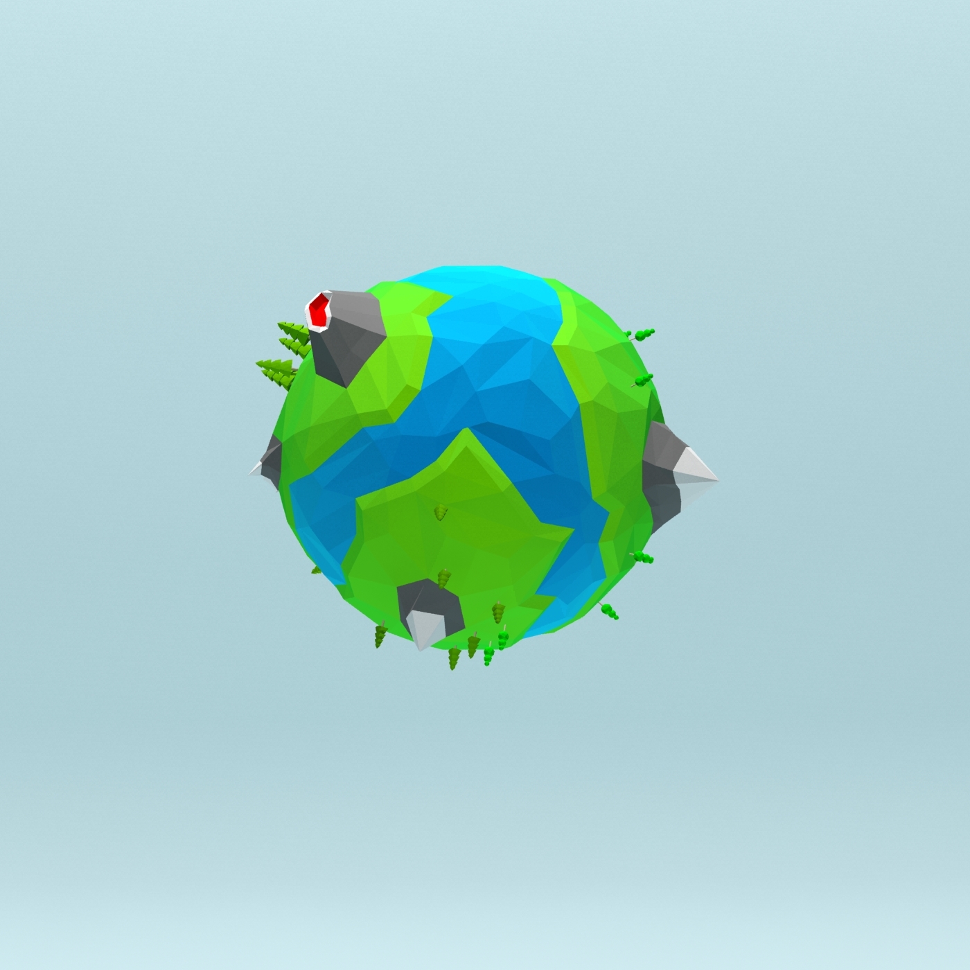 cartoon planet 3d model