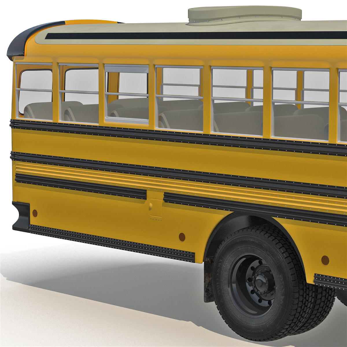 3d school buses modeled bus model