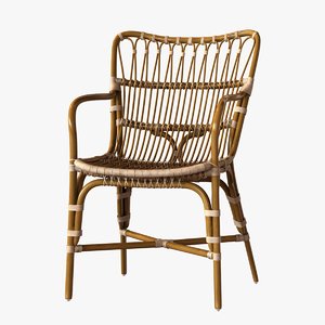 3ds max chair retro rattan dining
