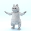 3d - cartoon cat rigged character model
