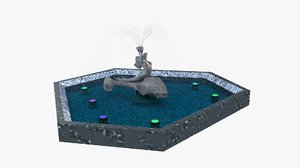 fountain mermaid 3d model