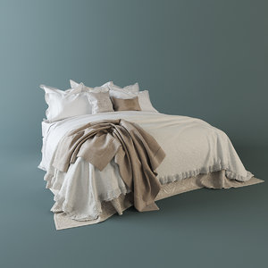 3d model bedclothes bed