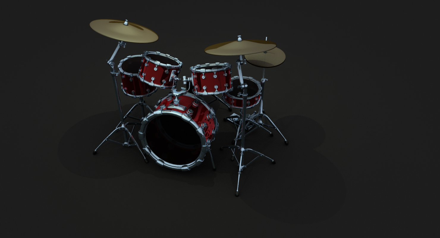 3d drum set model