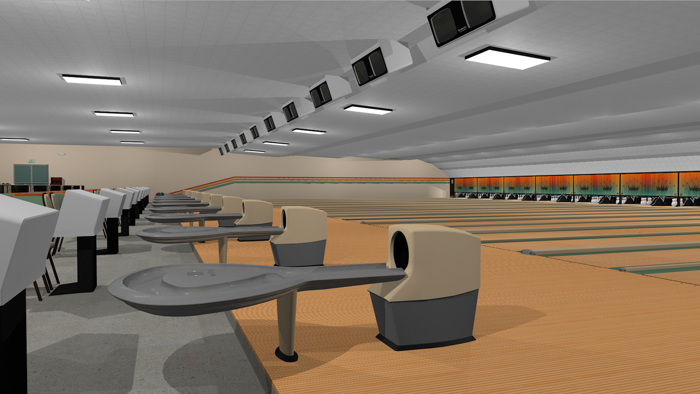 3d Model Pinsetters Restaurant Bowling Alley