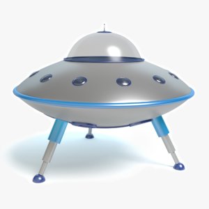 cartoon flying saucer 3d model