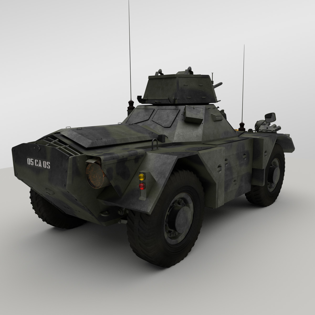 3d daimler ferret armoured car model