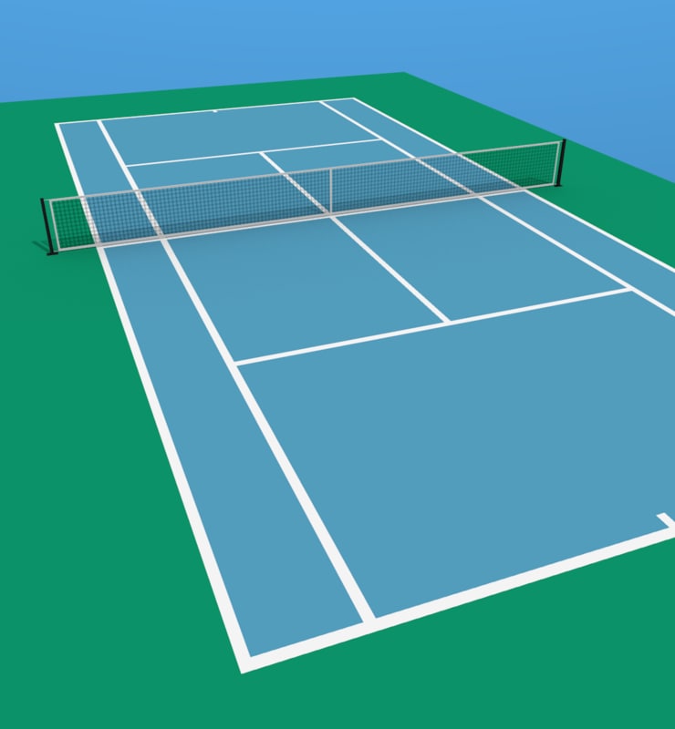 tennis court 3d fbx