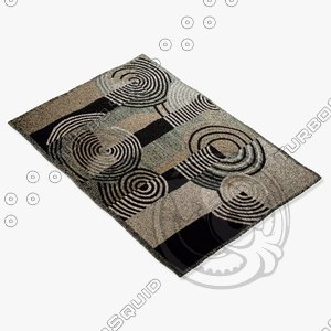 amara rug flat weave 3d model
