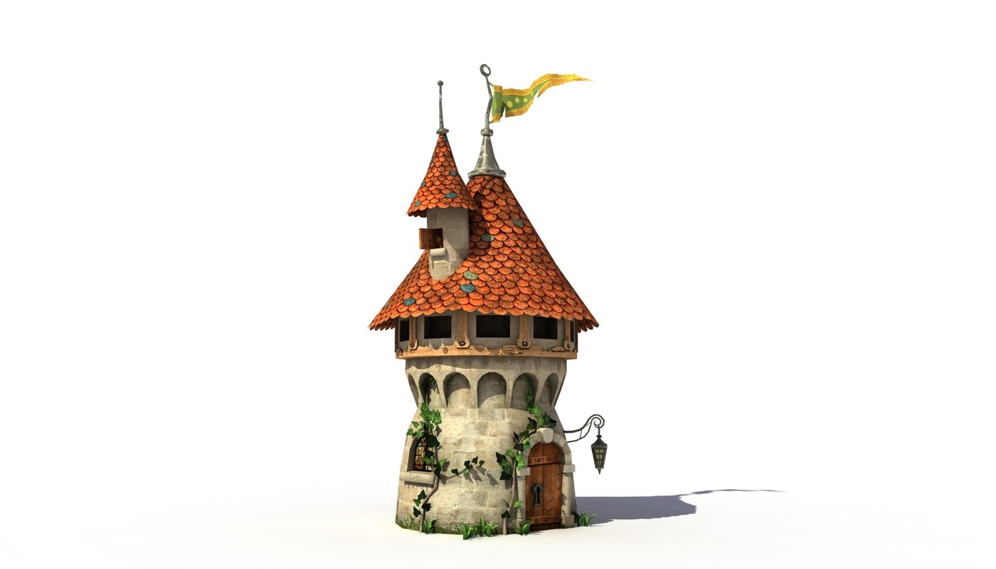max fantasy medieval tower house