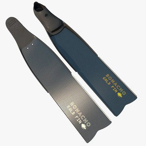 spearfishing carbon fins 3d model