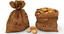 3d modeled sack potatoes model