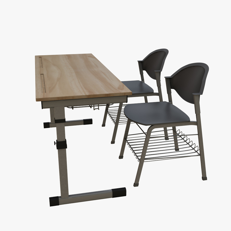 school desk 3d model