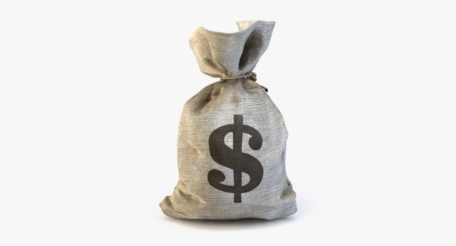 money bag dollar 3d