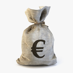 money bag euro 3d ma