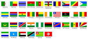 African flags textures