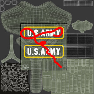 US Army Dog Armor Textures