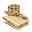 3d model of wooden euro pallet