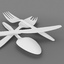 plastic cutlery set 3d model