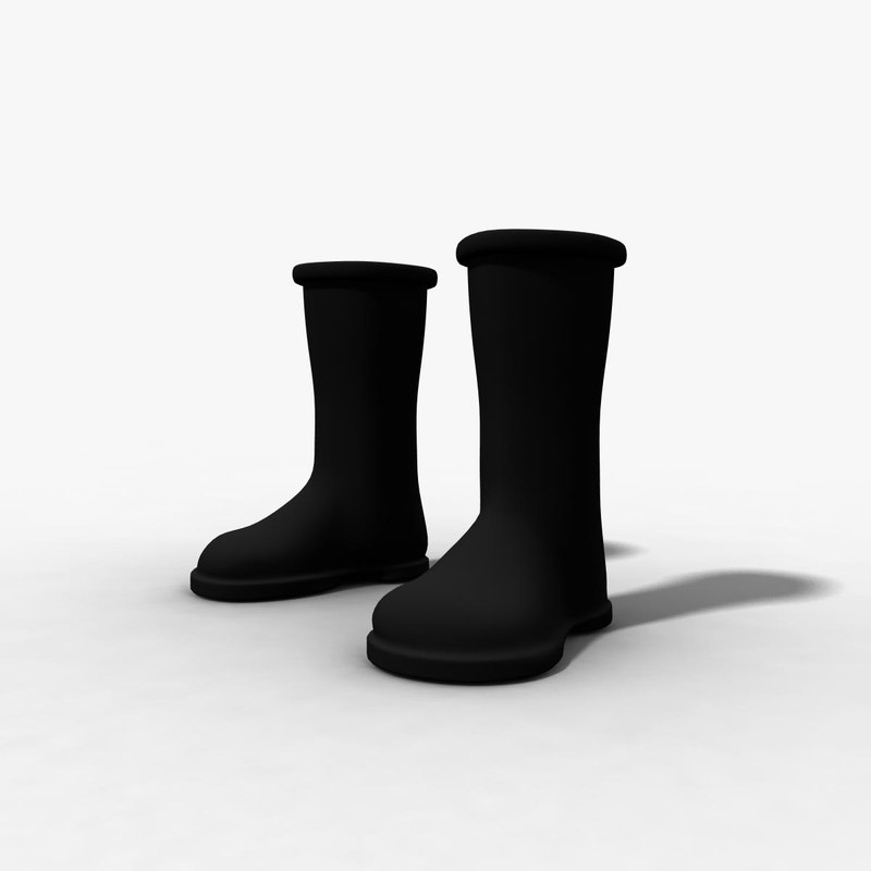 3d model long boots