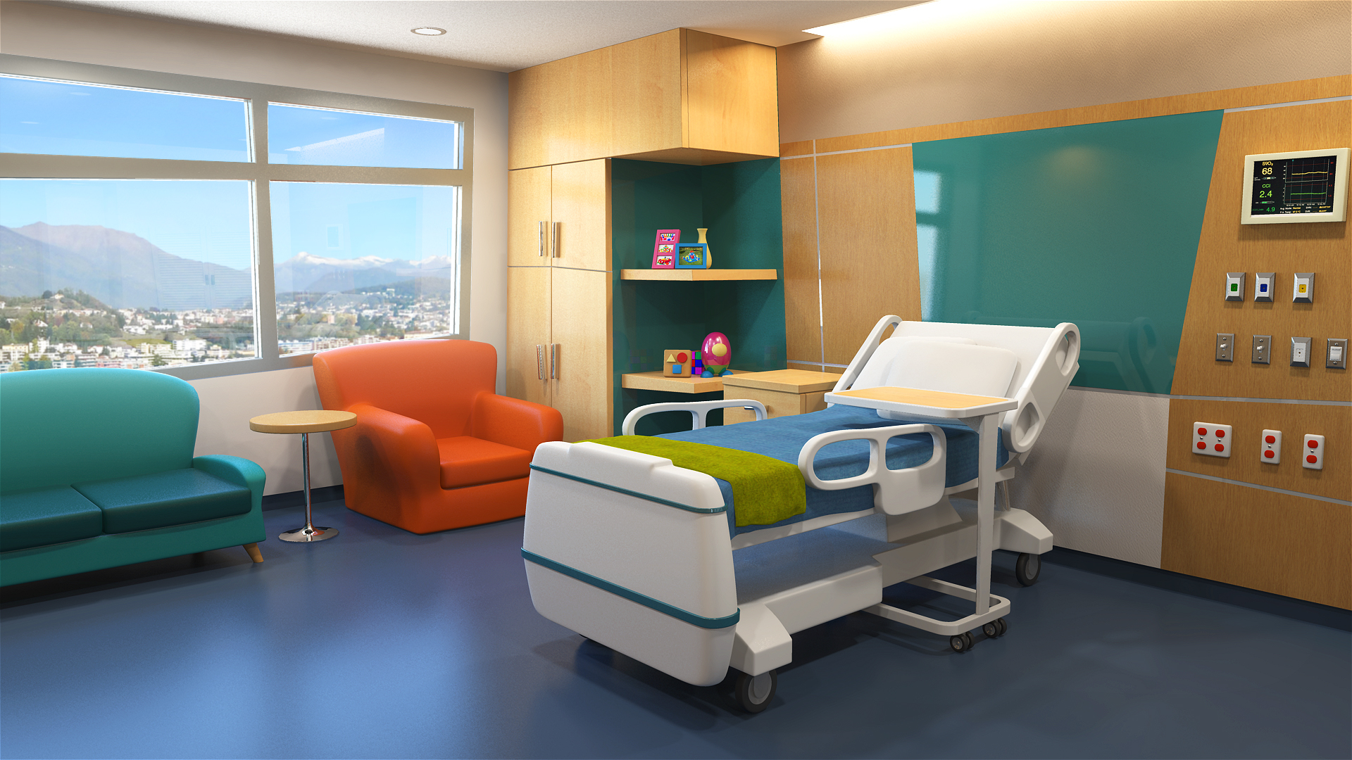 Cartoon Hospital Room