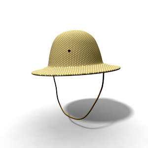 3d safari hat model