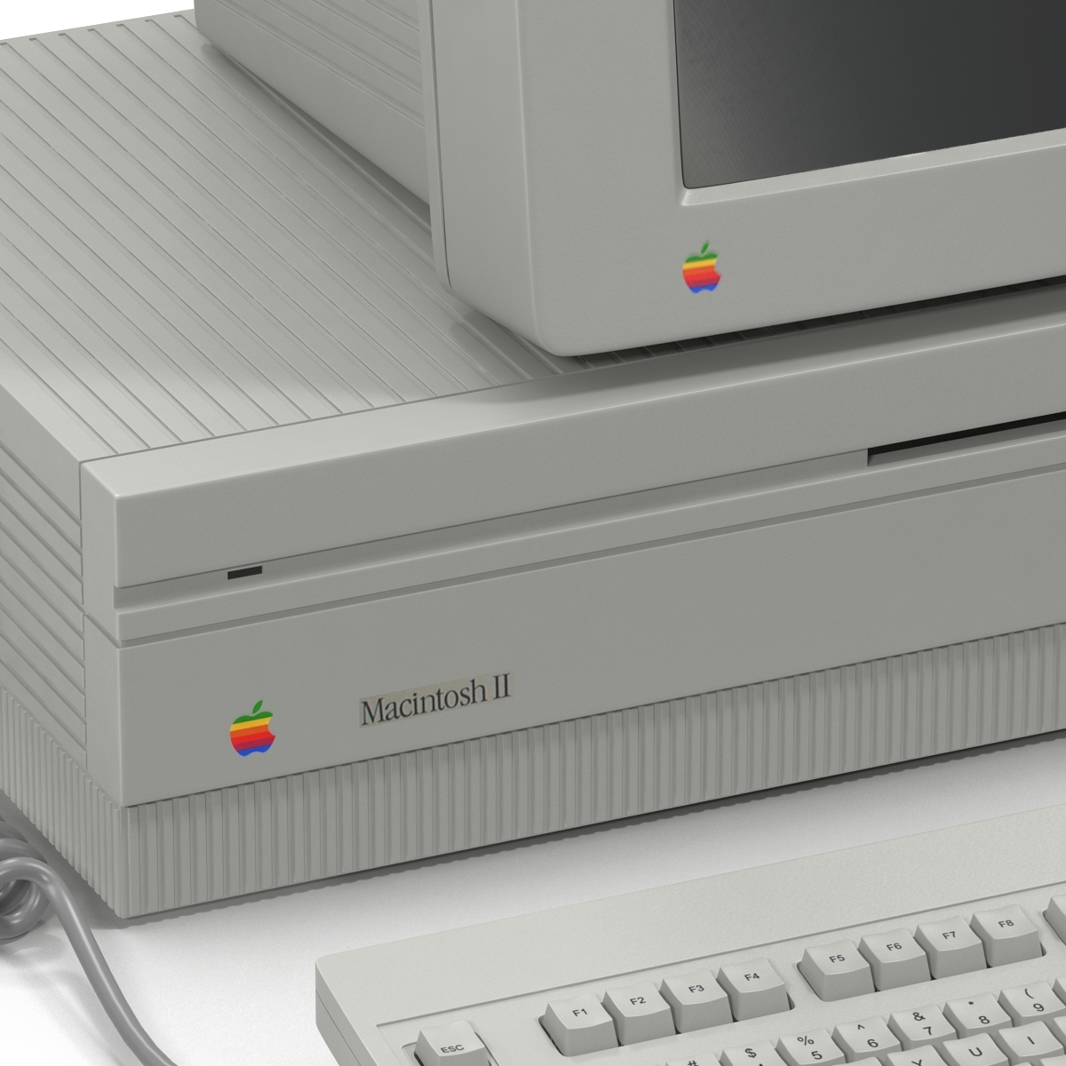 apple macintosh ii 3d model