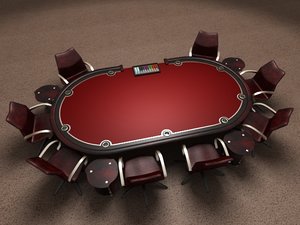 3d holdem poker table render model