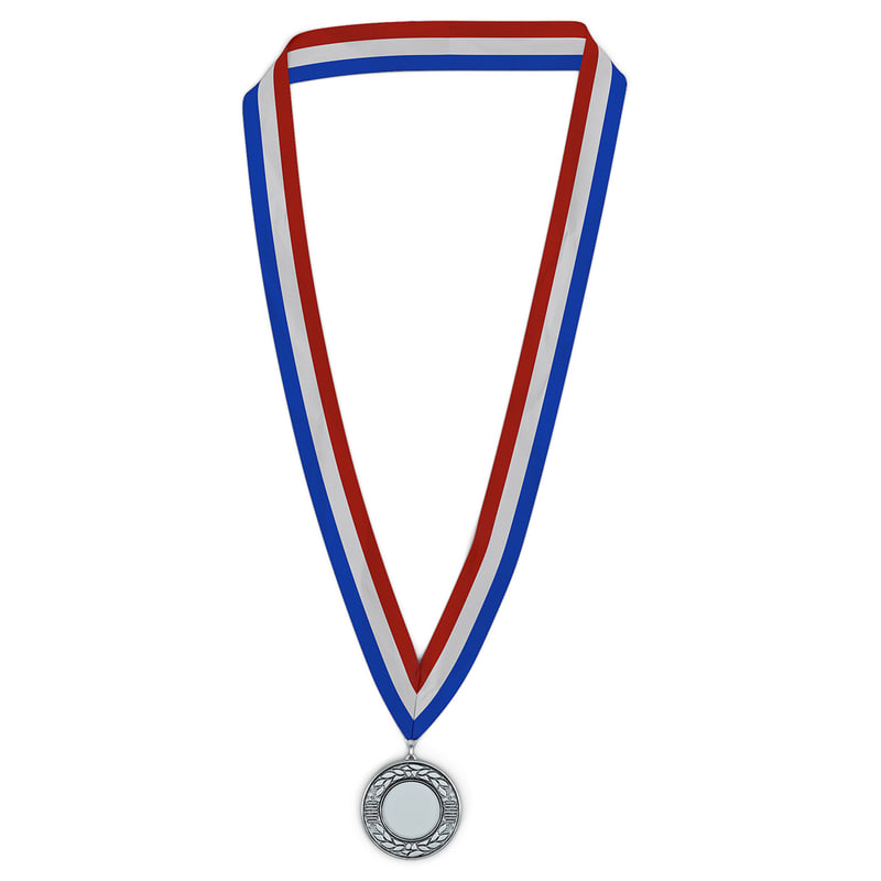 award medal silver modeled 3d model