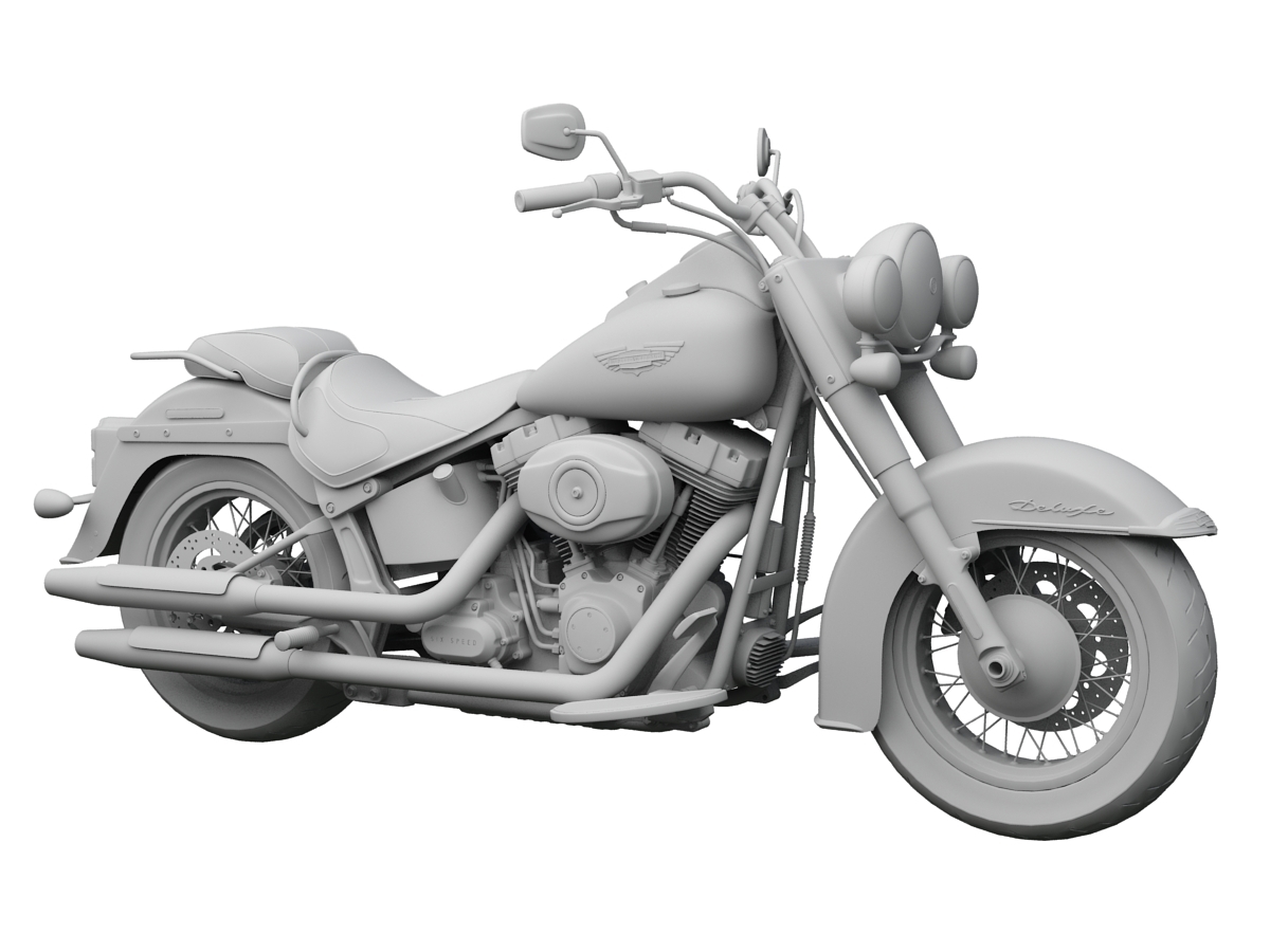 3d Model Harley-davidson Flstn Softail Deluxe